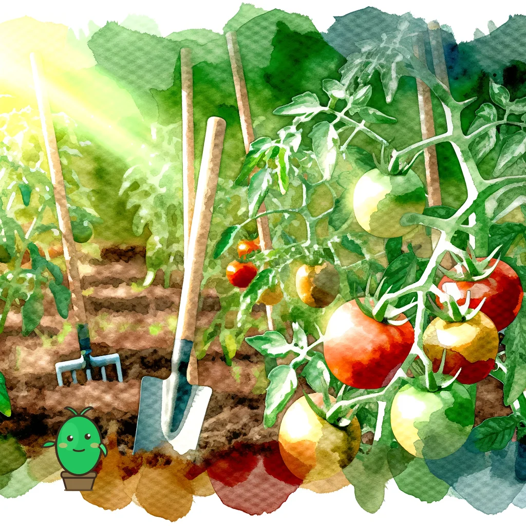 potager rempli de tomates prêtes à être récoltées